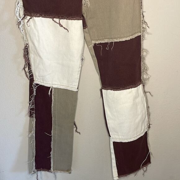 ASOS Jaded London boyfriend jeans in brown patchwork denim Women Size 26 - Picture 5 of 11